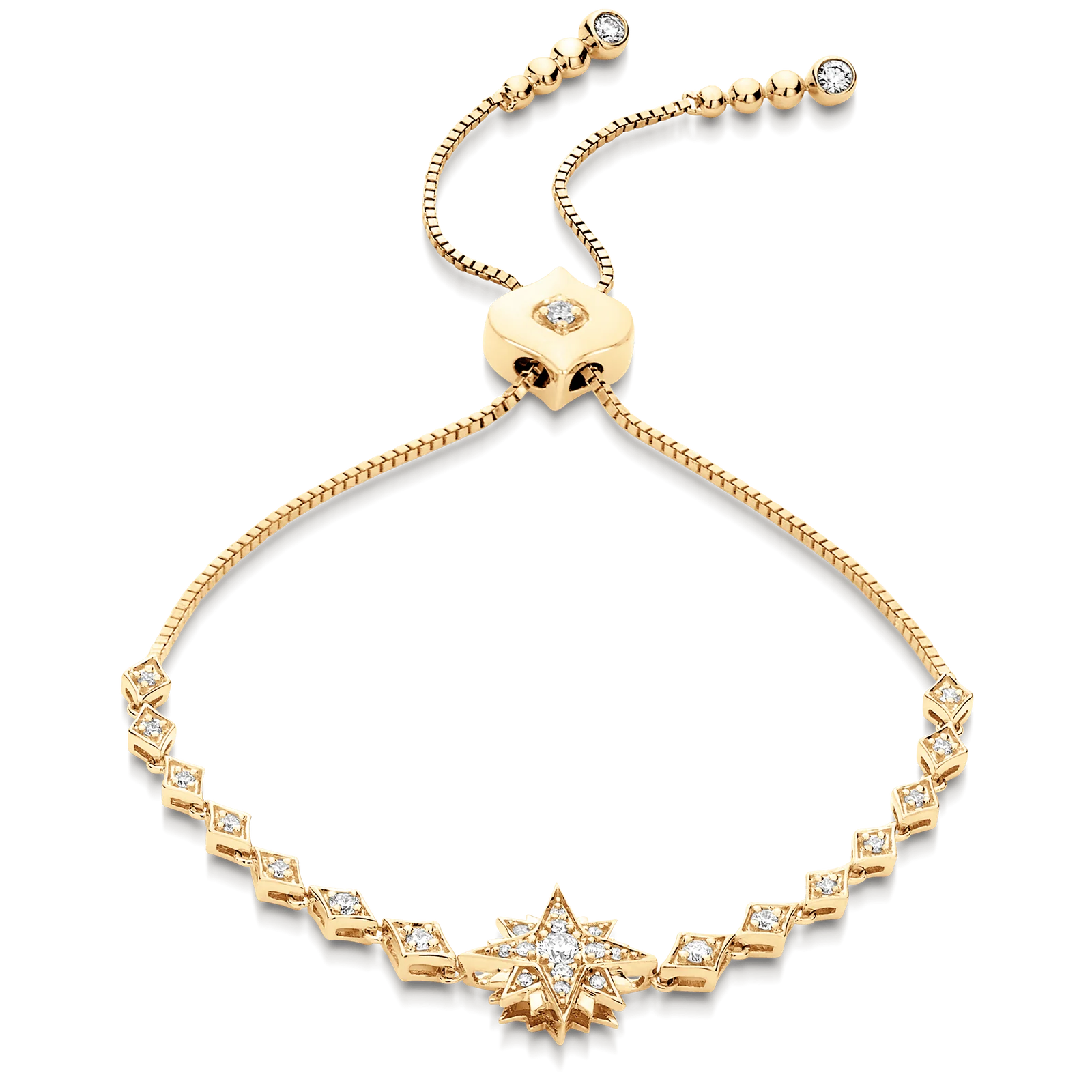 Isadora Diamond Starburst Bolo Bracelet