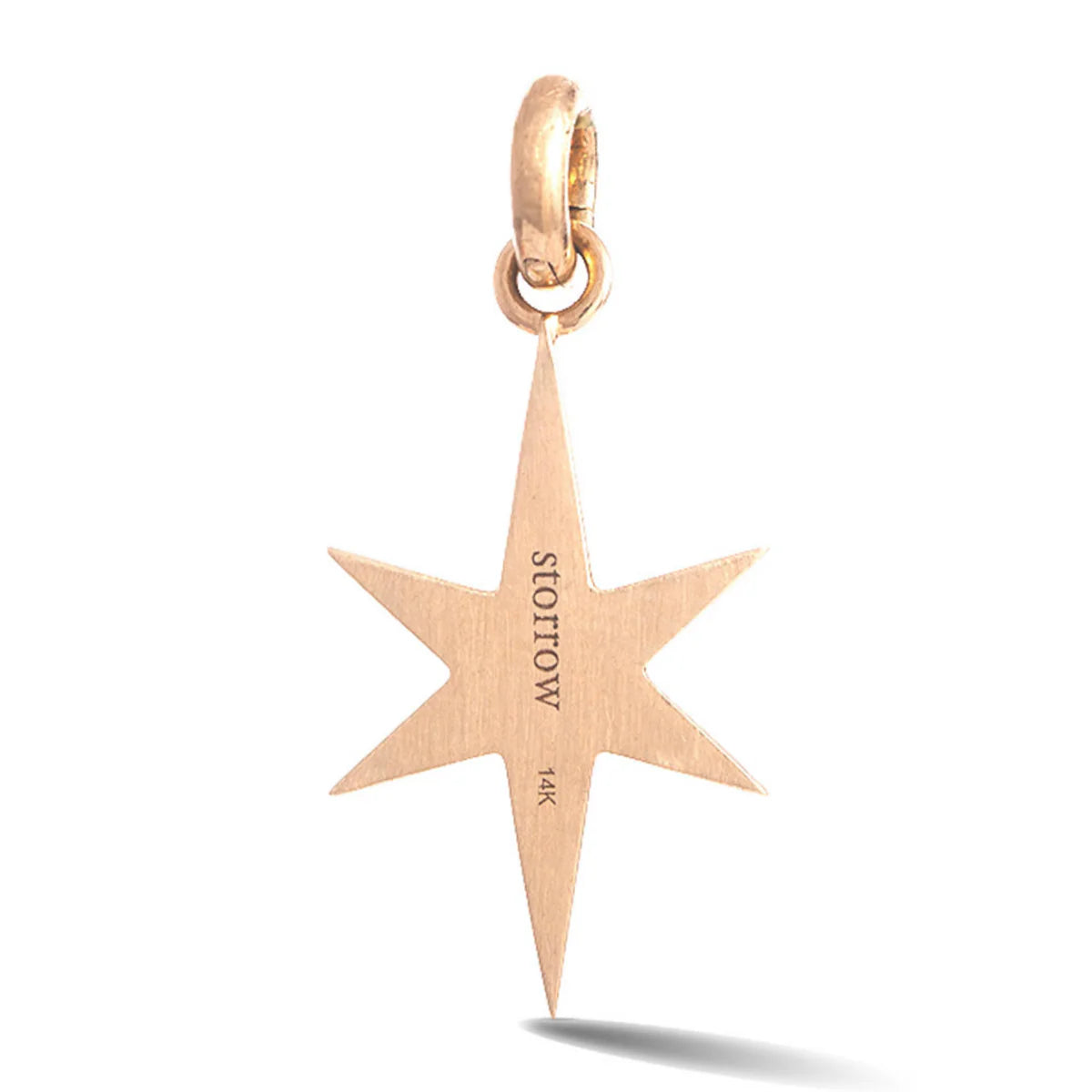14K Gold Diamond Large Stella Charm
