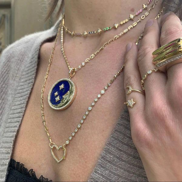 Long Tiny Letters Transformer Necklace