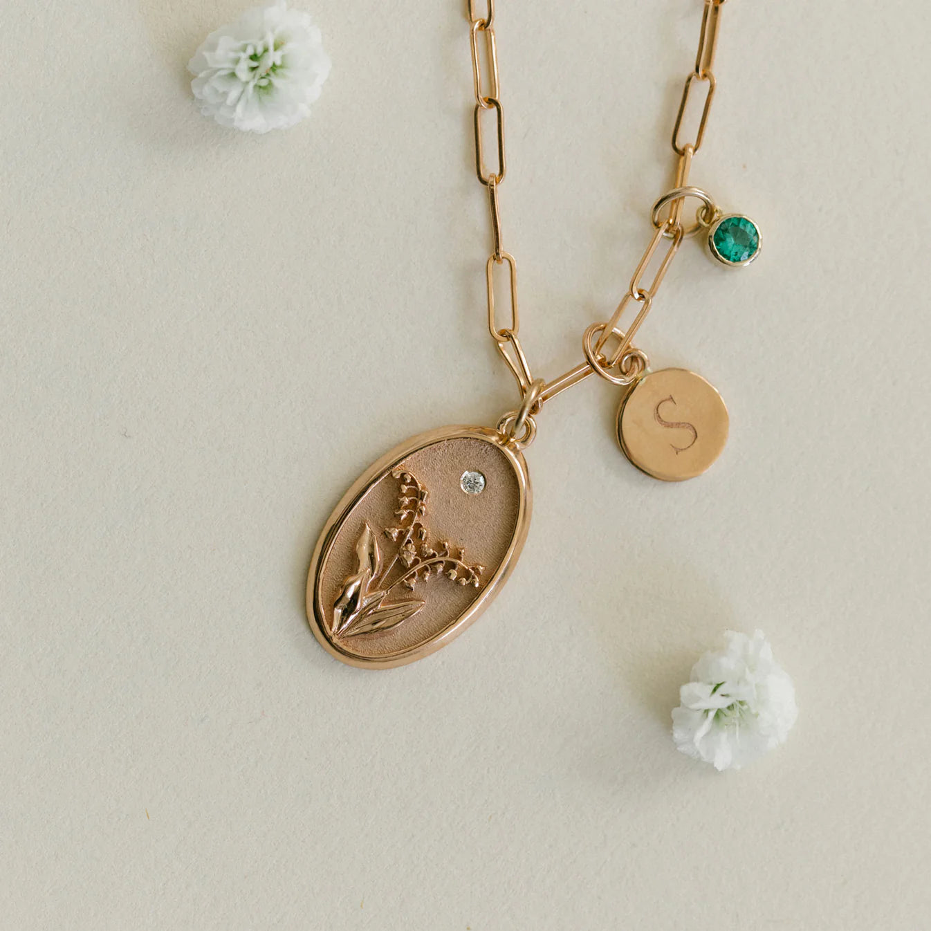 May Birth Flower Charm