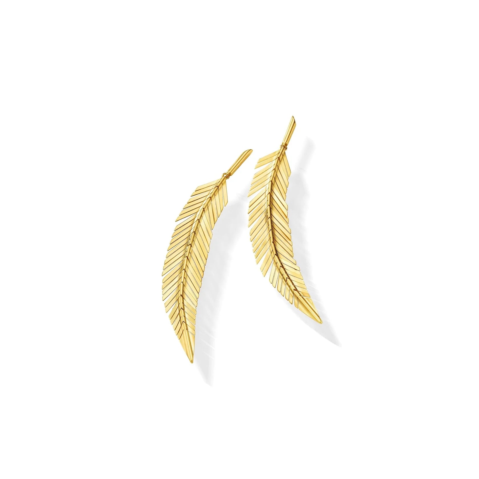 Medium Feather Drop Earrings