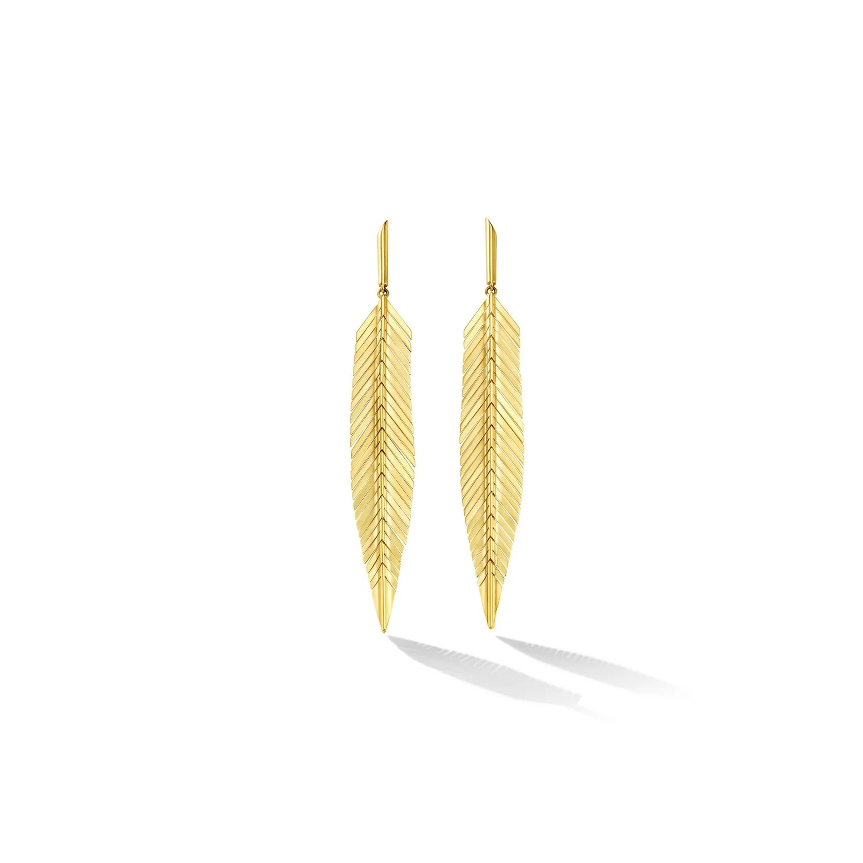 Medium Feather Drop Earrings