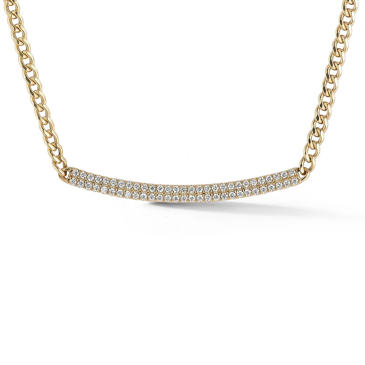 Sylvie Rose Cuban Chain Long Bar Necklace