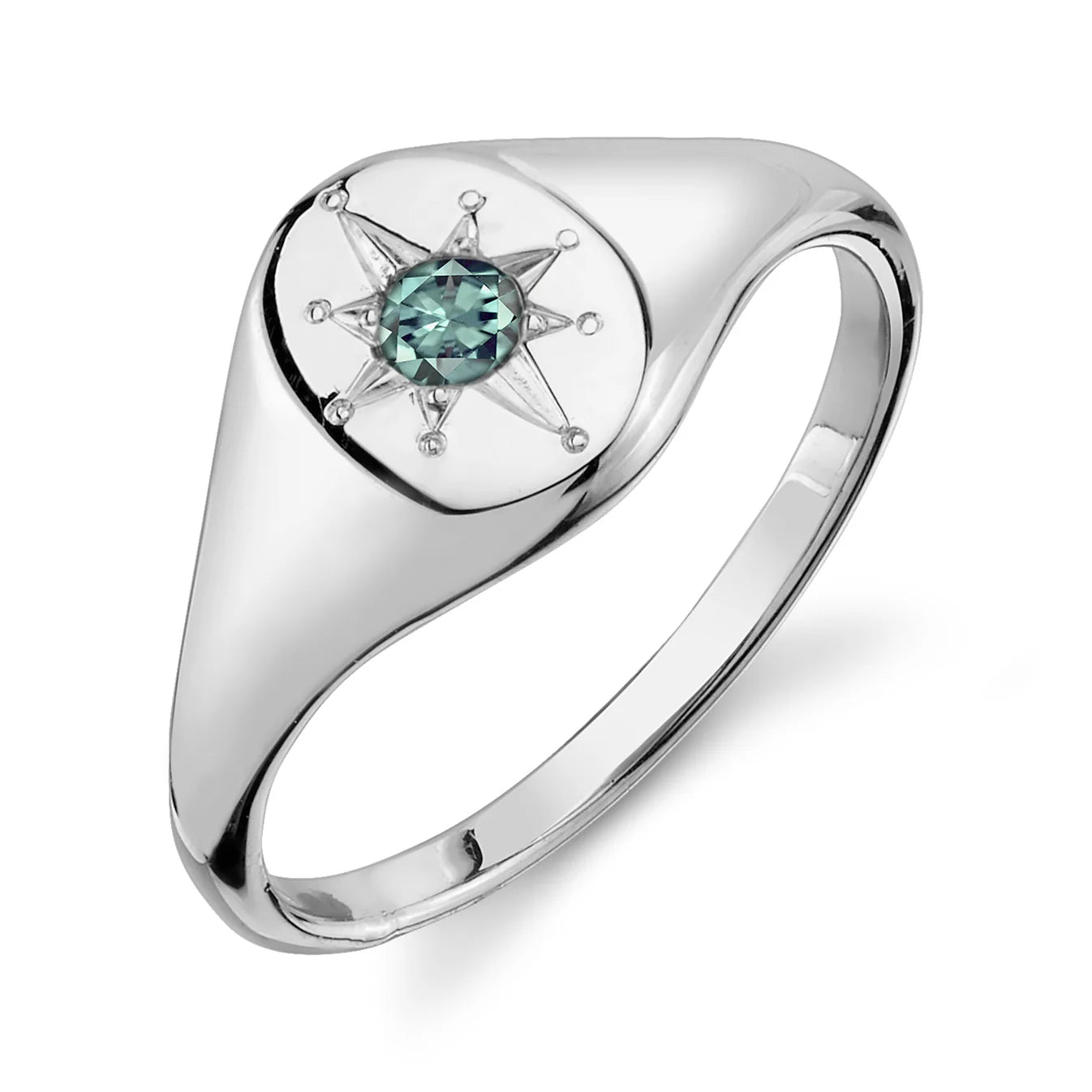 Alexandrite North Star Signet Ring