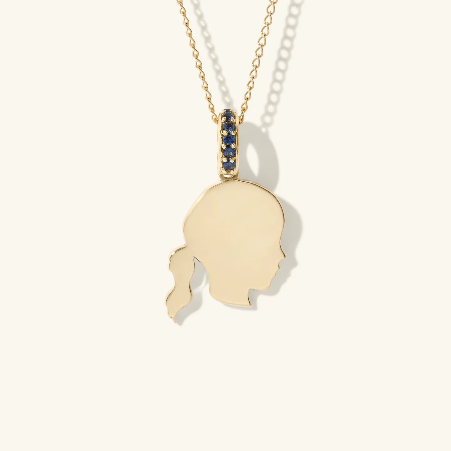 Customized Silhouetted Portrait Pendant