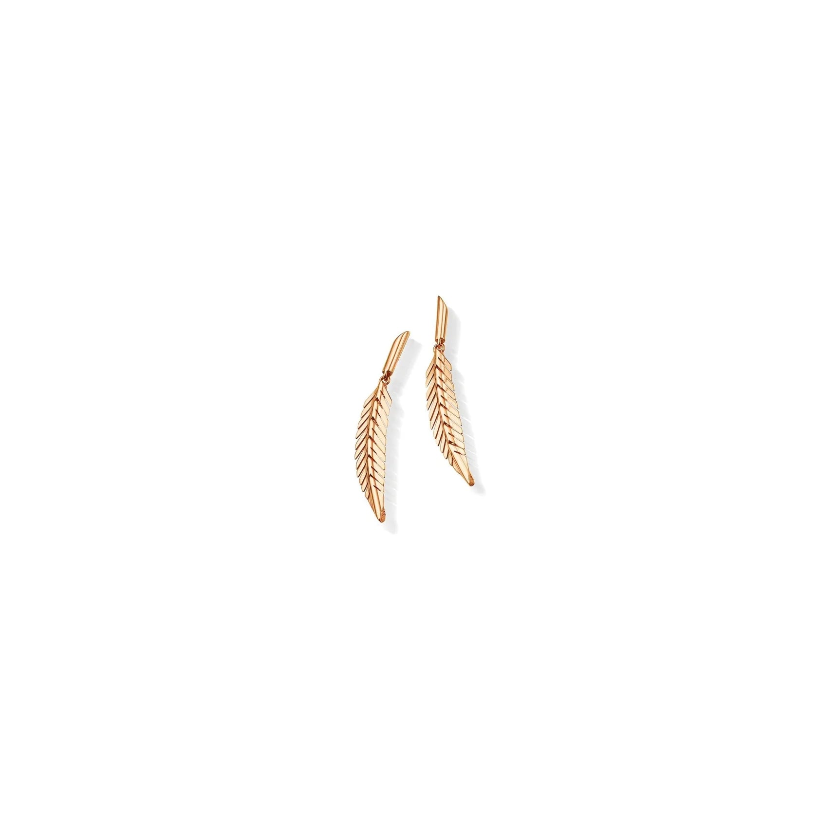 Small Feather Drop Earrings