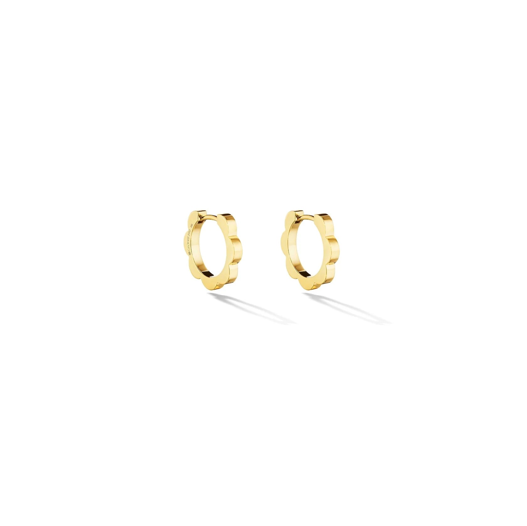 Small Solid Bloom Hoop Earrings