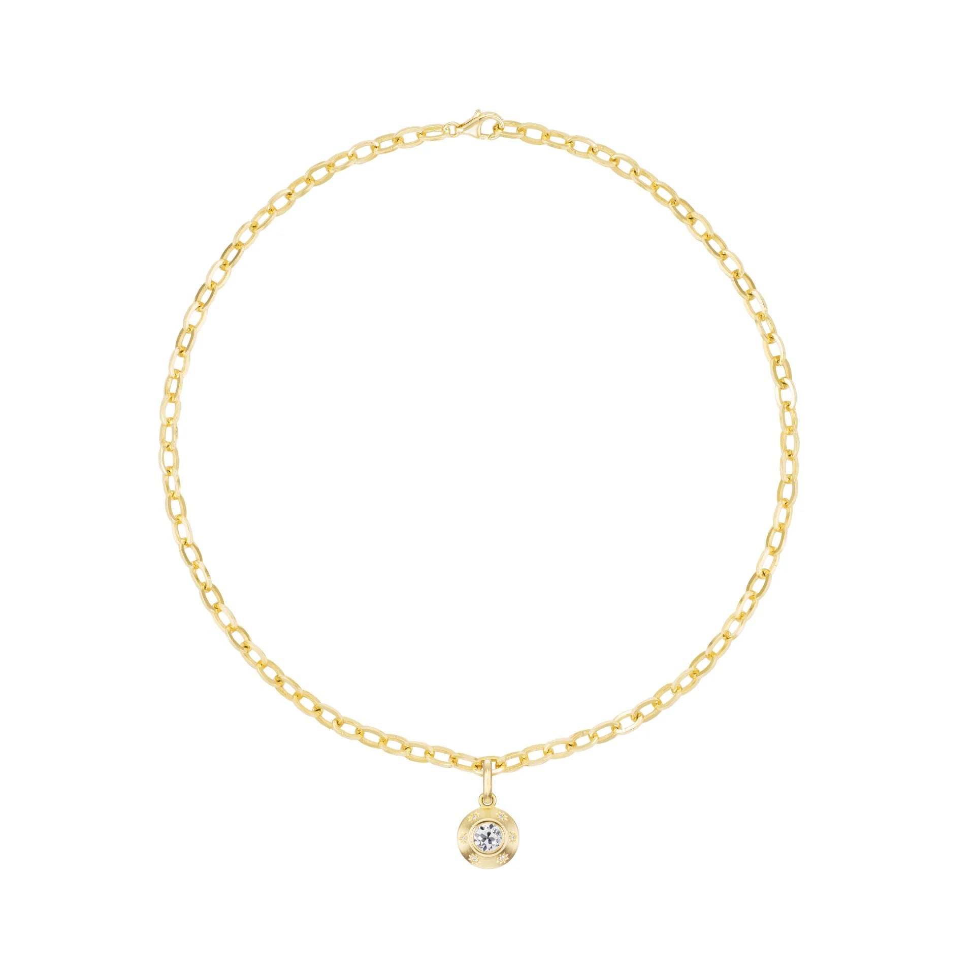 Starburst Old European Cut Diamond Pendant