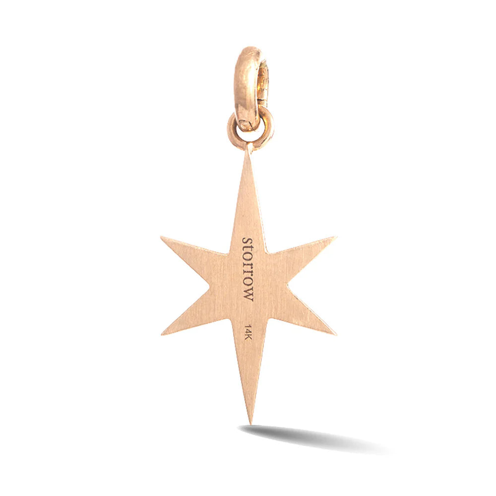 14K Gold Pearl & Diamond Stella Charm
