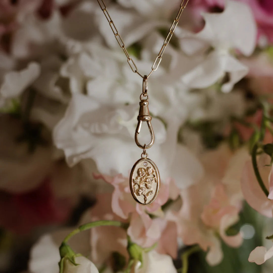 Sweat Pea Flower Charm