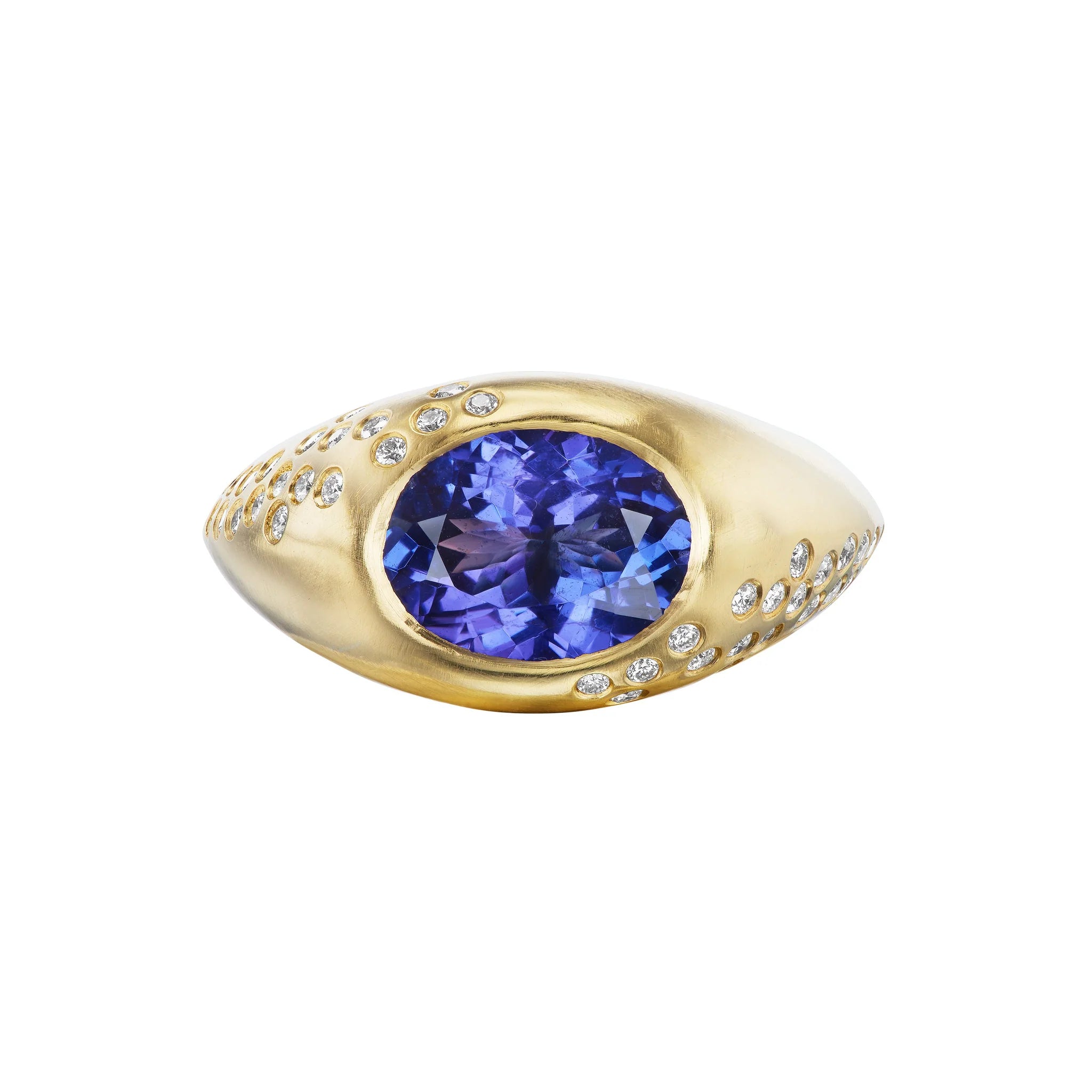 Tanzanite Oval Signet Ring