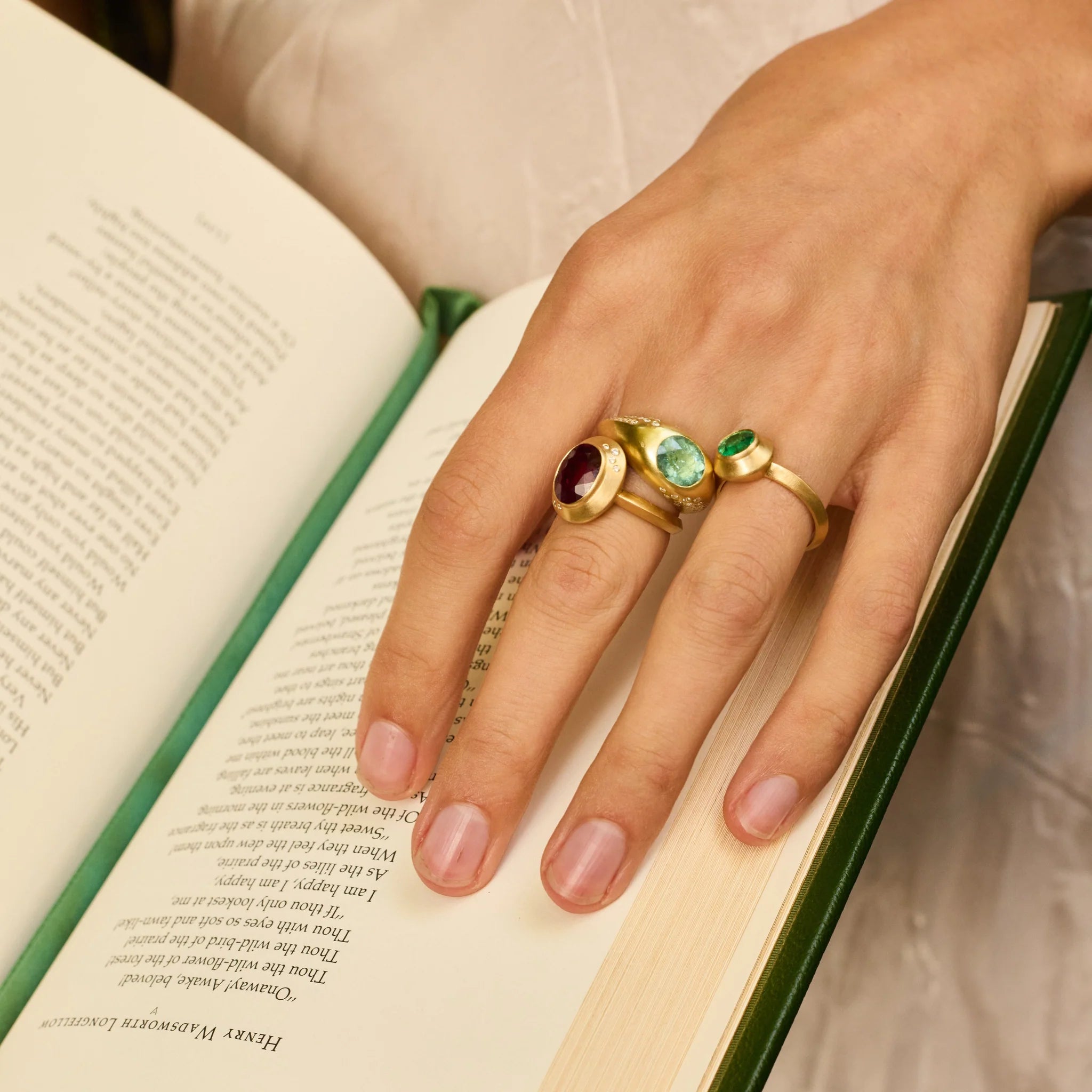Light Emerald Mini Round Ring