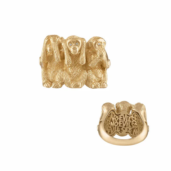 Wise Monkey Ring