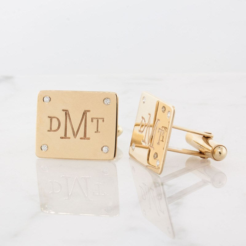 Square Monogram Cufflinks