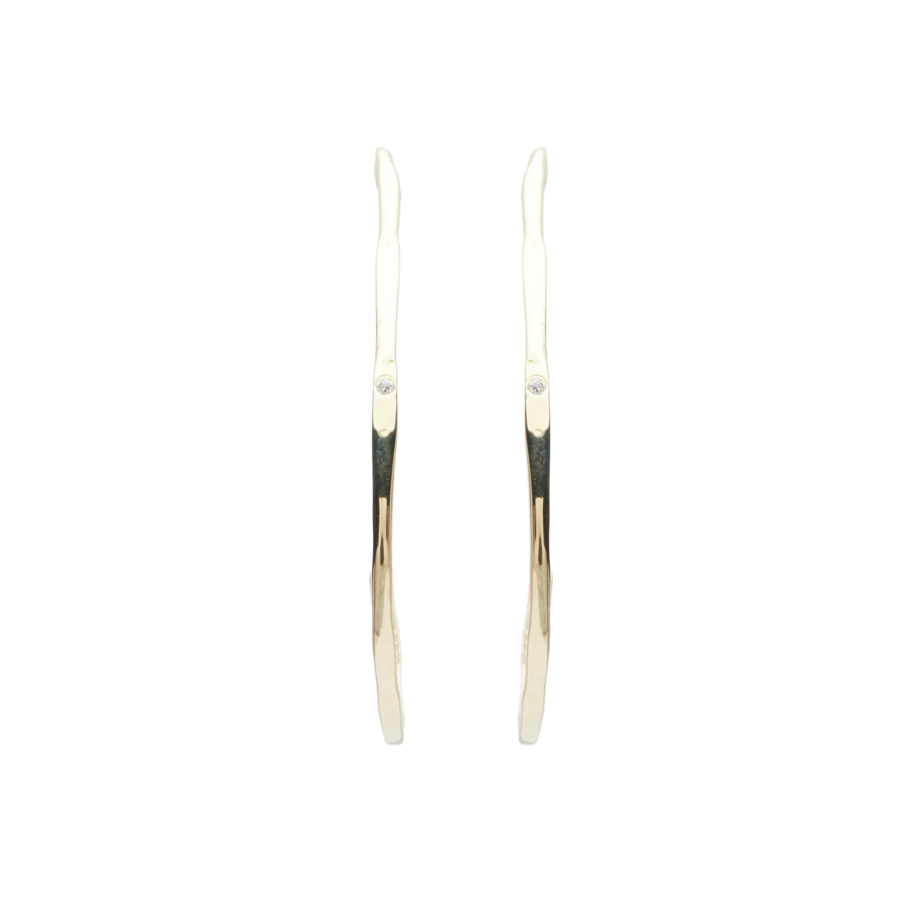 Gold & Diamond Hoops