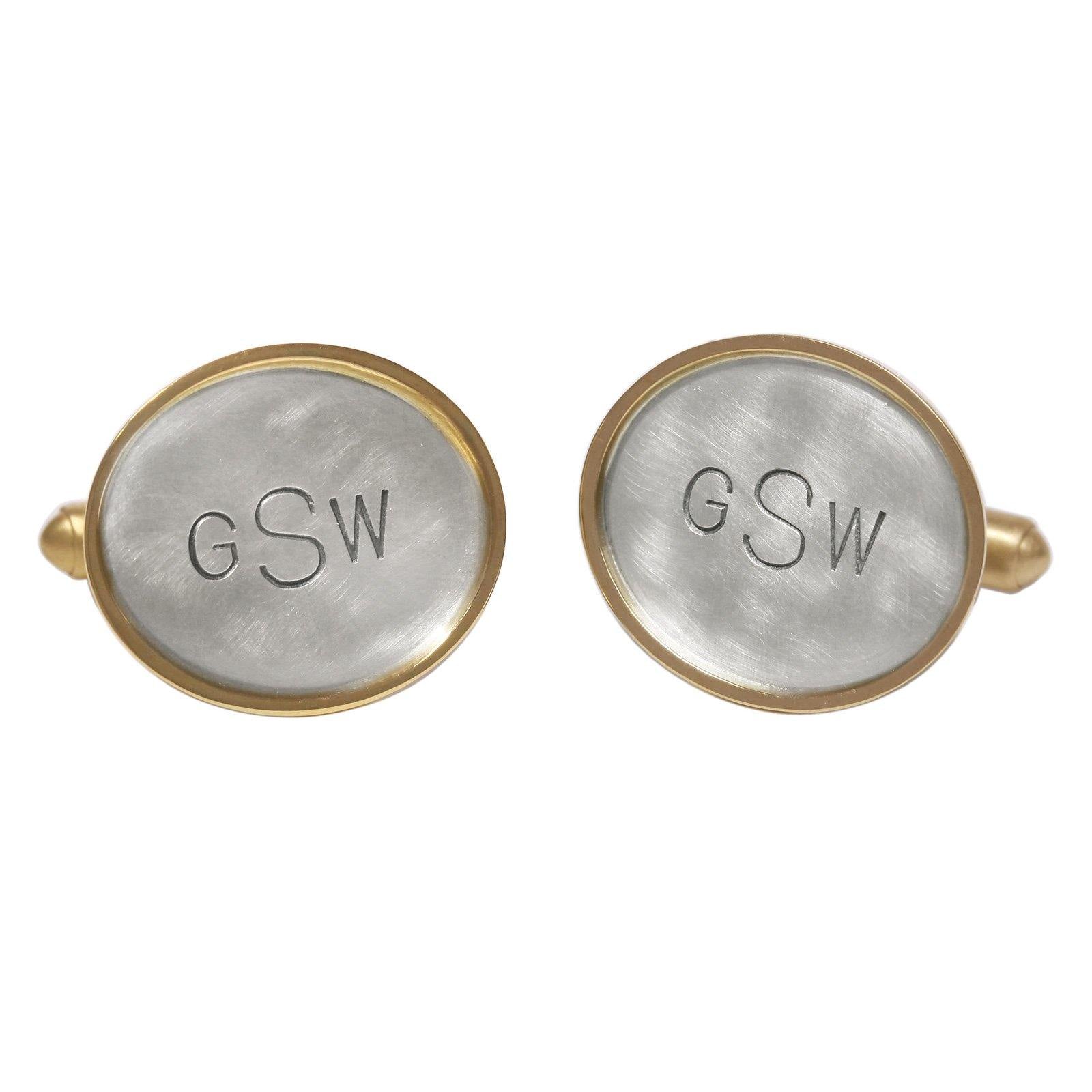 Oval Monogram Cufflinks - Heather B. Moore