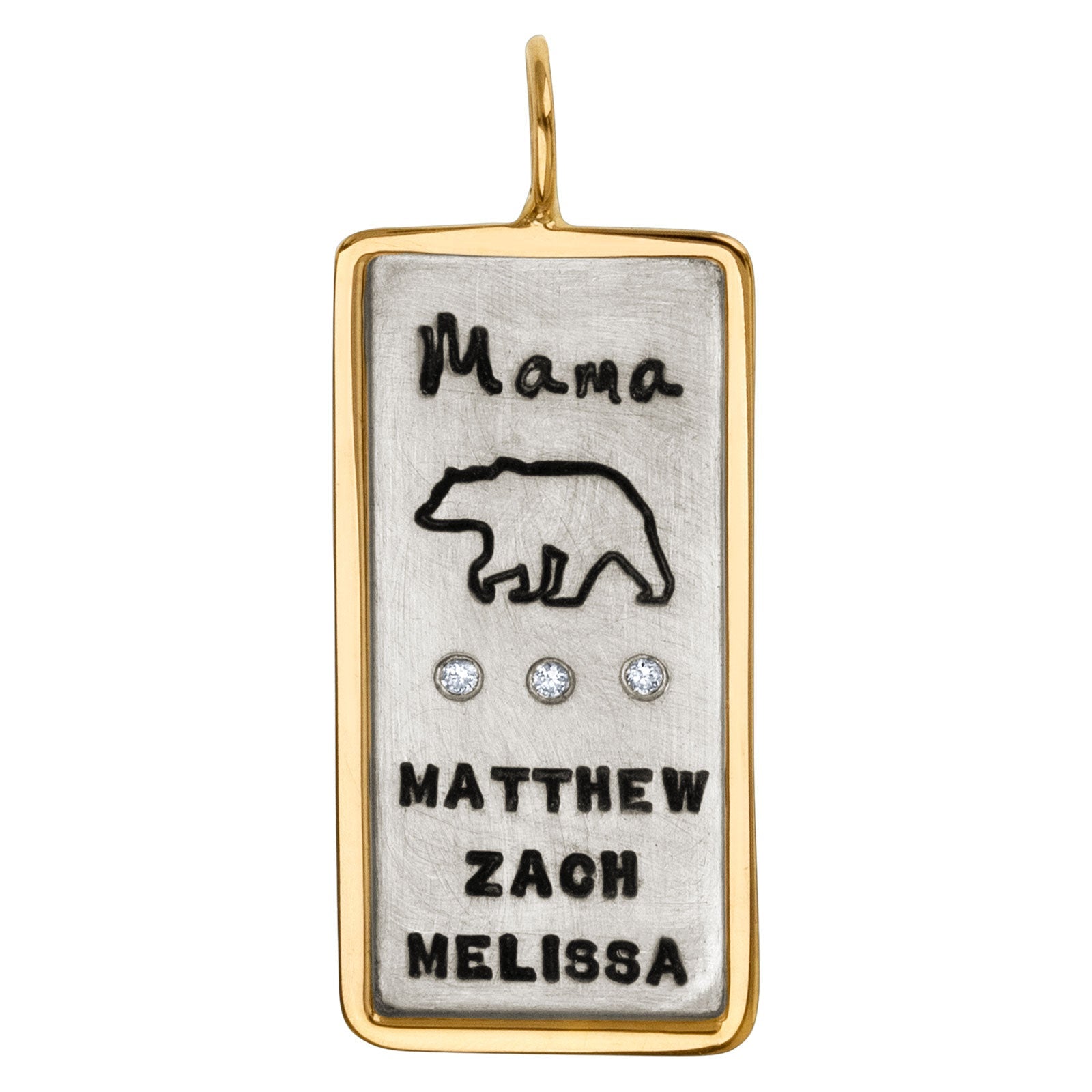 Mama Bear with Names ID Tag