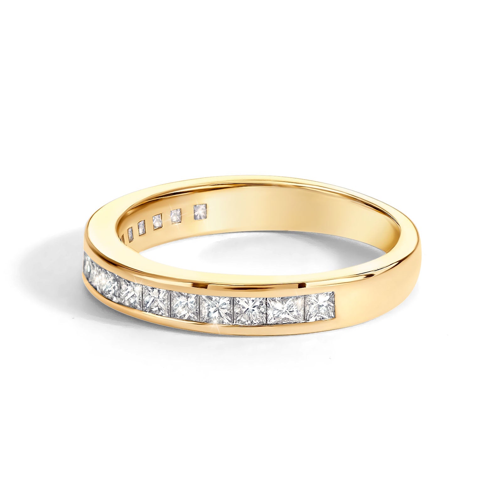 3.5mm Gold Couple Scroll Ring & Diamond Stack