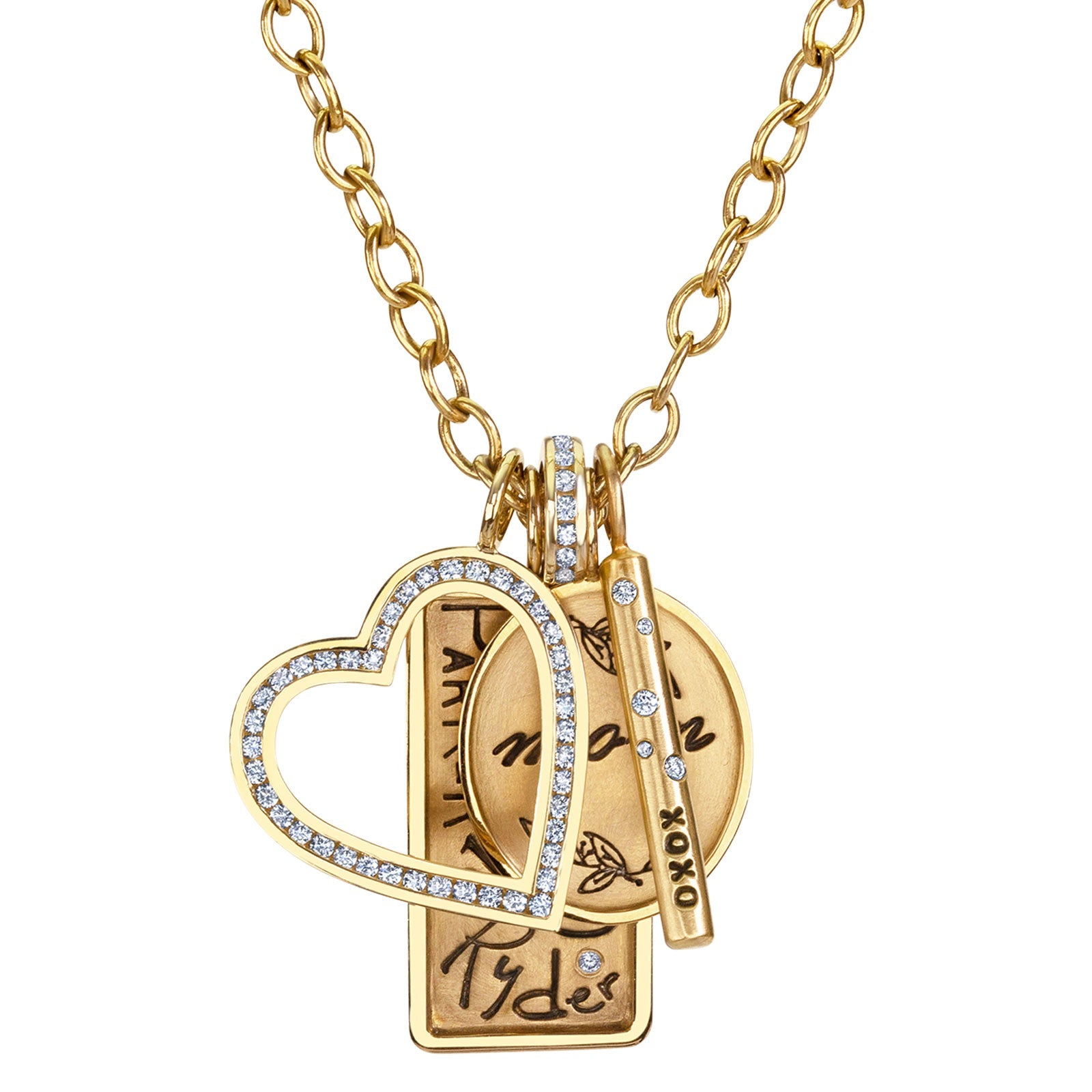 Small Open Channel Set Heart Charm