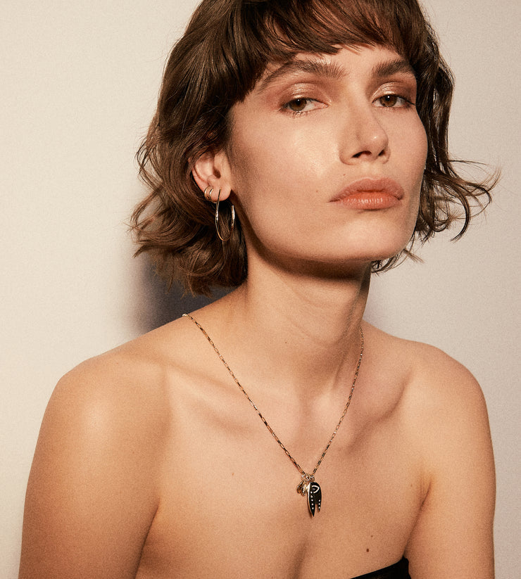Gold & Diamond Hoops