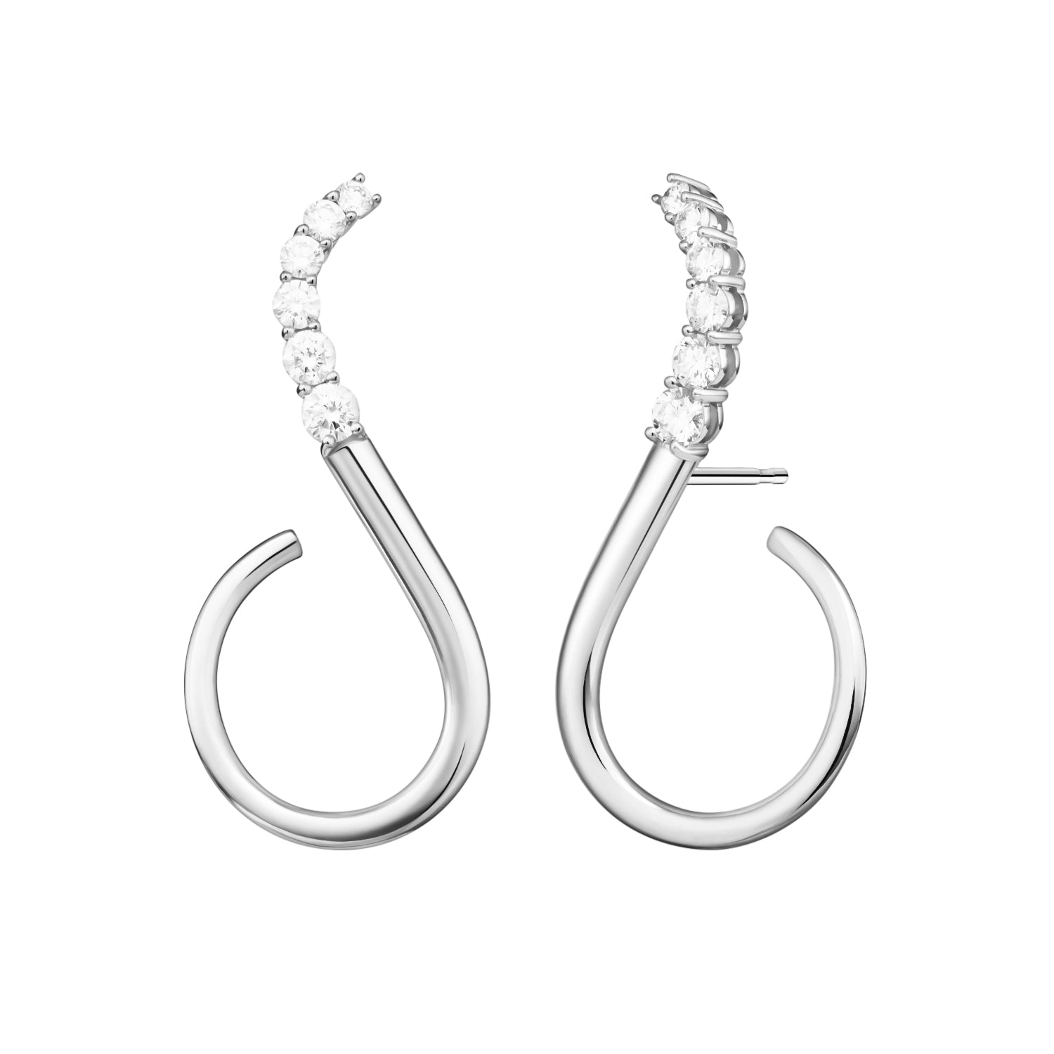 Partial Diamond Aria Grace Earrings