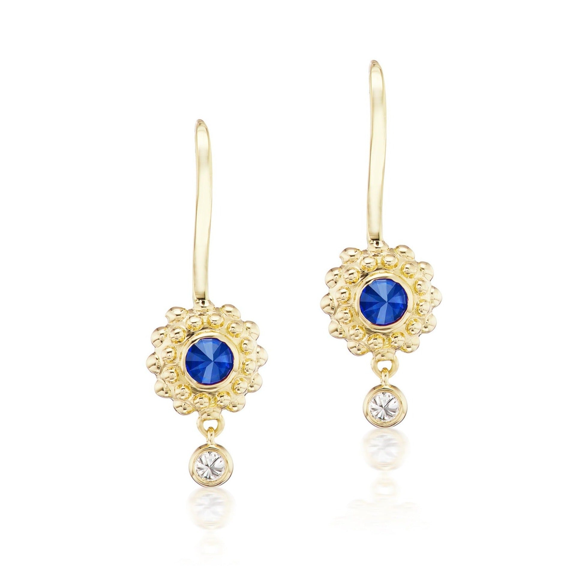 Blue Sapphire Evo Drop Earrings