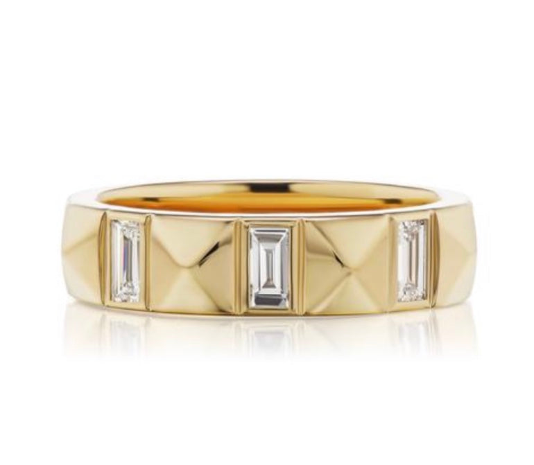 Diamond Baguette Pyramid Band Ring