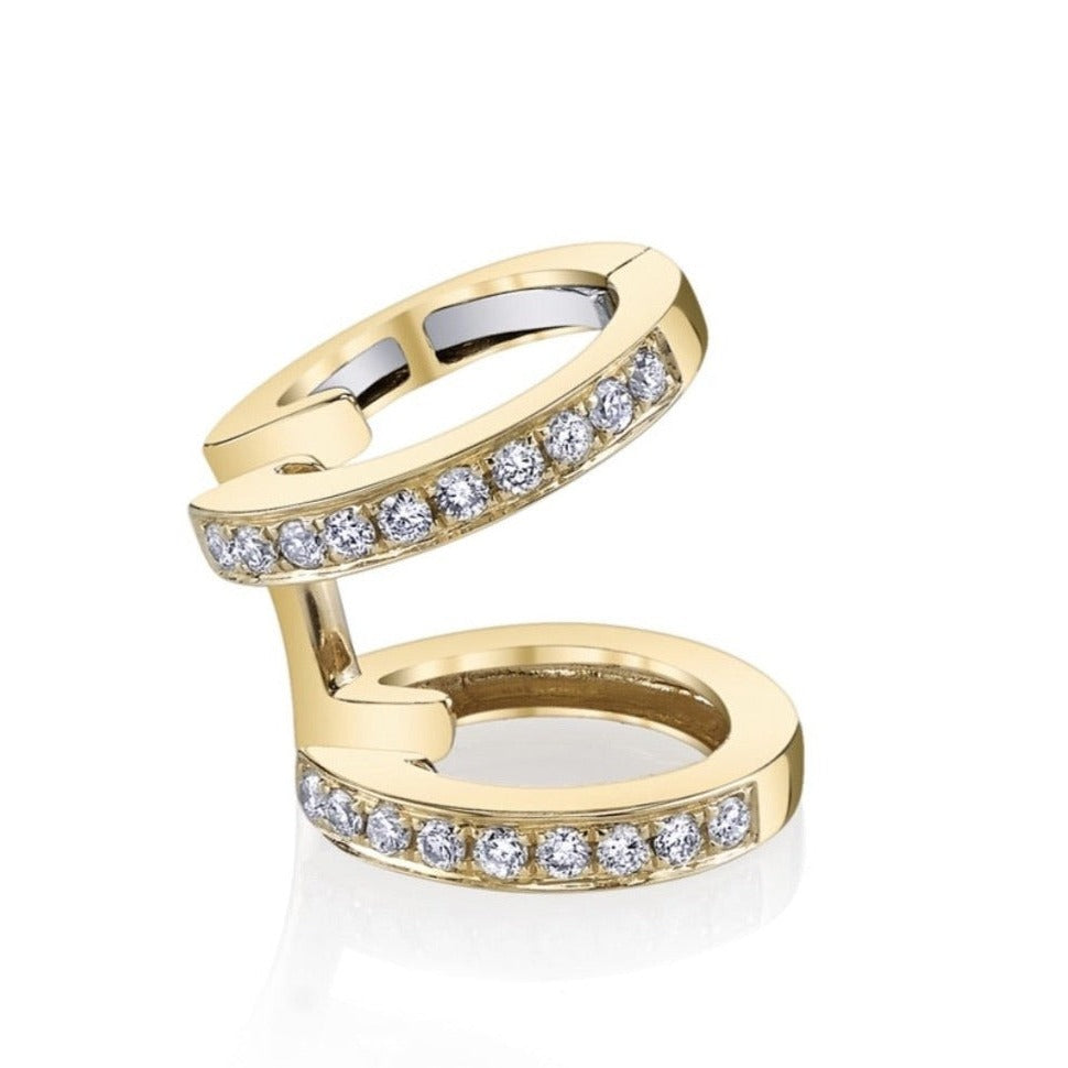 Diamond Pavé Double Earcuff in 18k Gold