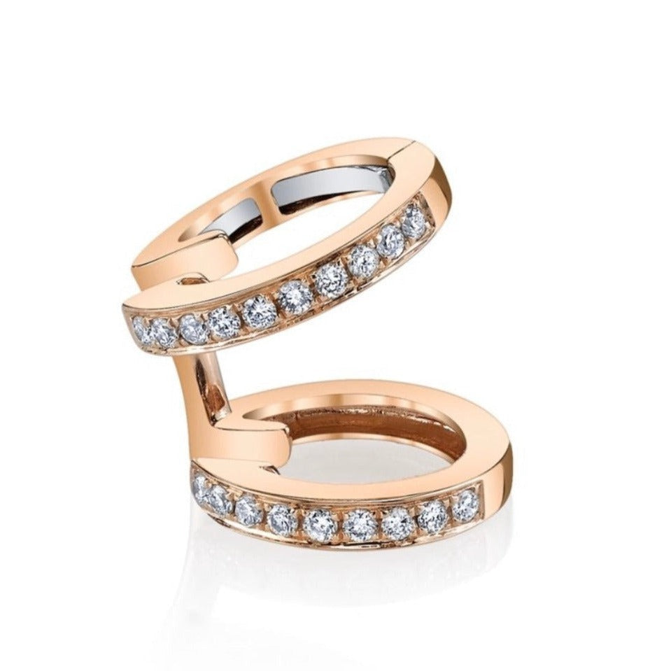 Diamond Pavé Double Earcuff in 18k Gold