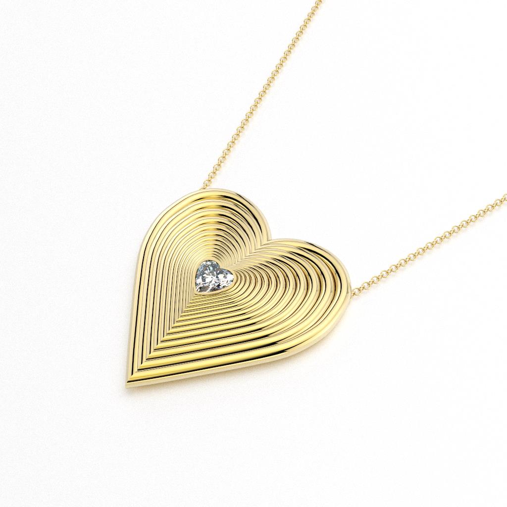 XL Radiant Heart Necklace