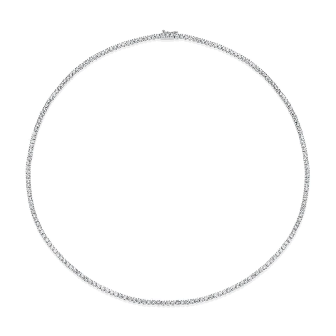 Hepburn Diamond Choker 16" in White Gold