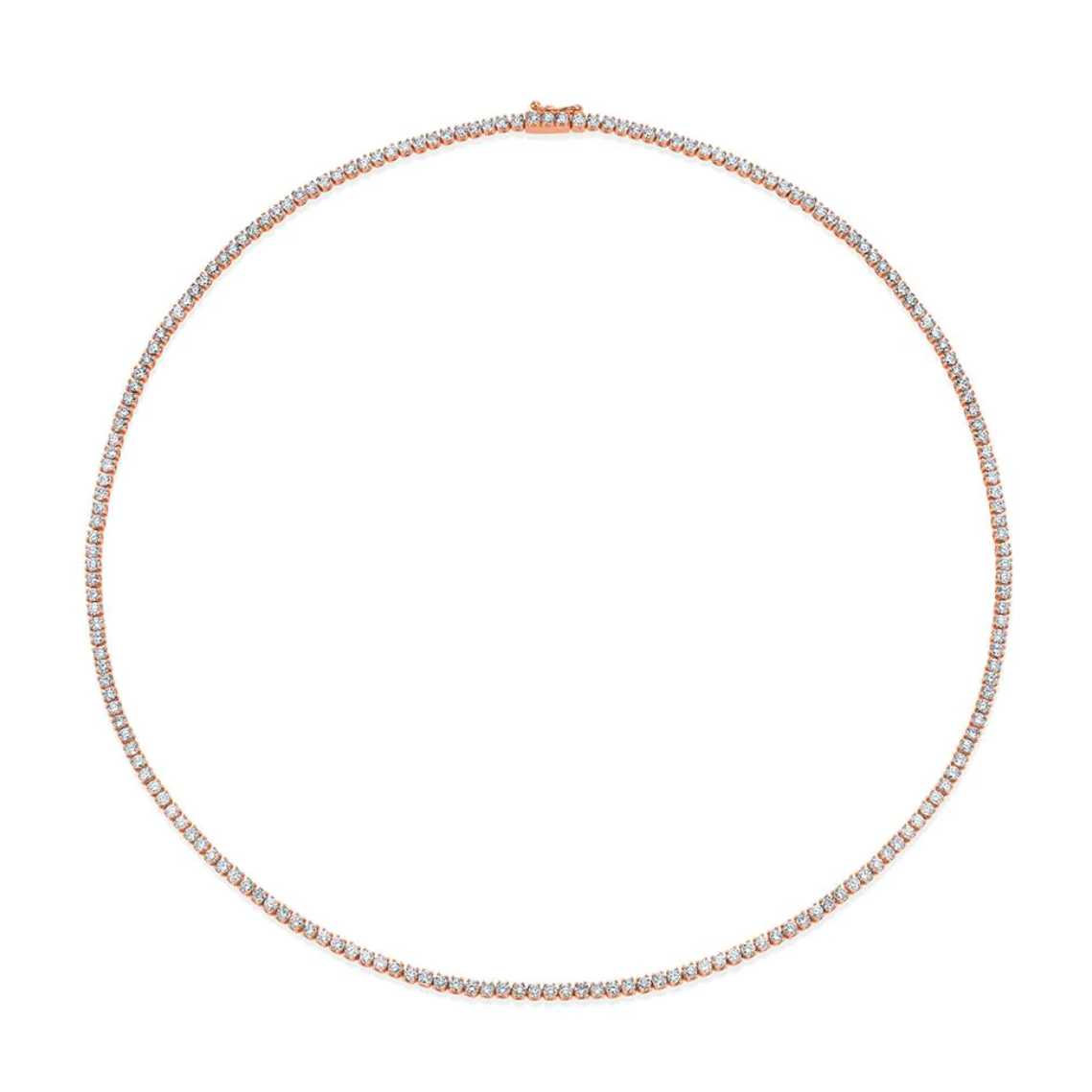 Hepburn Diamond Choker 16" in Rose Gold