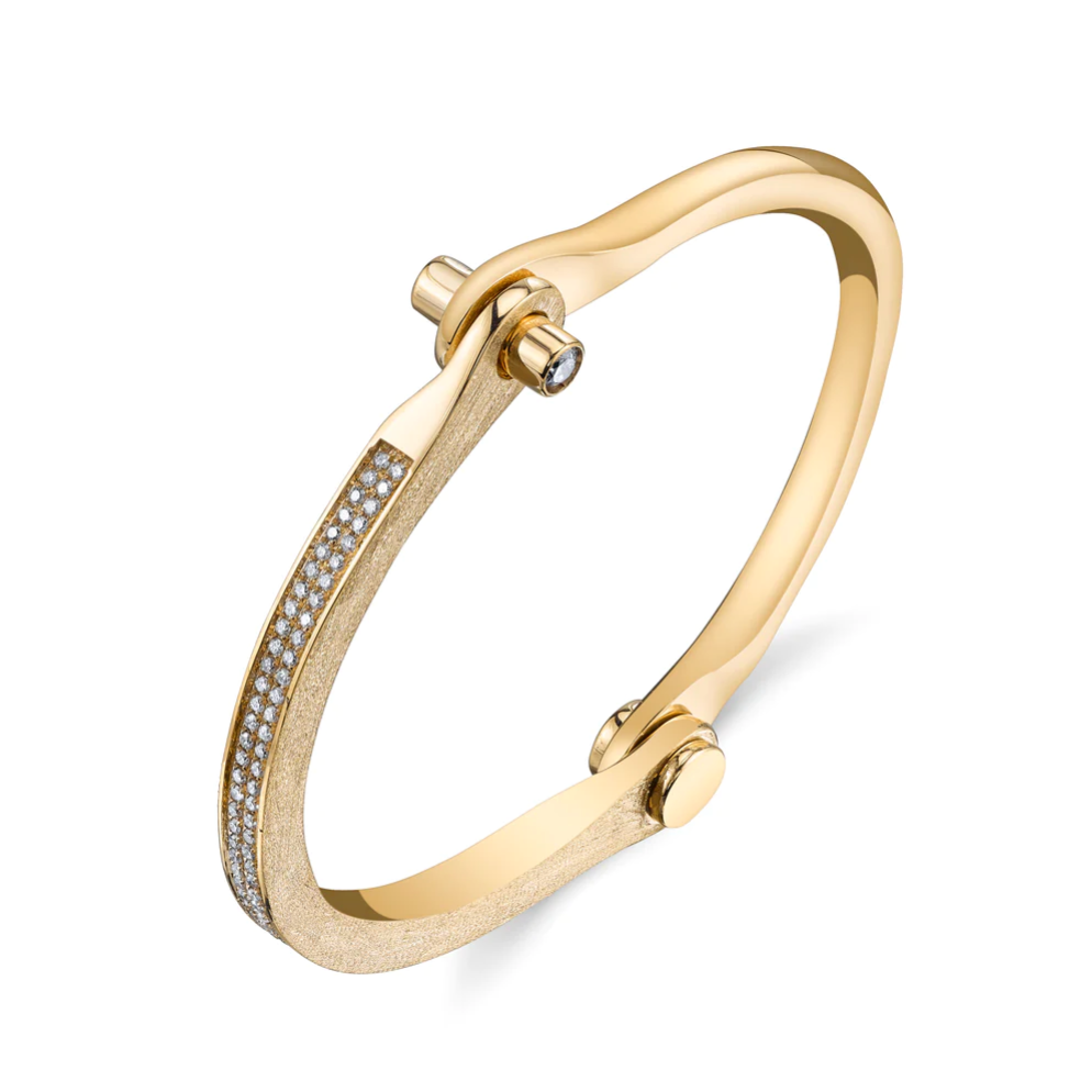 Micro Pave Handcuff in 18k Gold