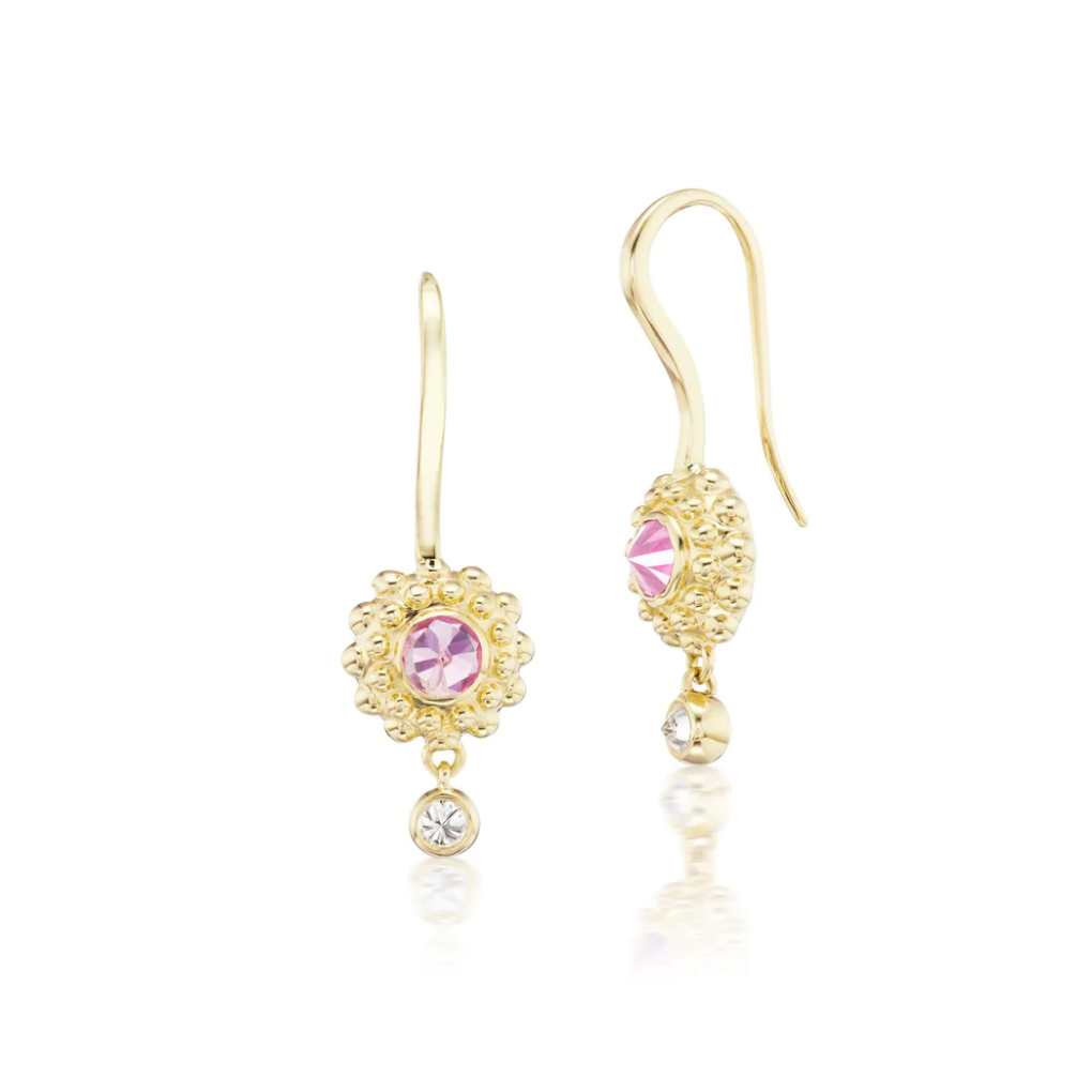 Pink Sapphire Evo Drop Earrings