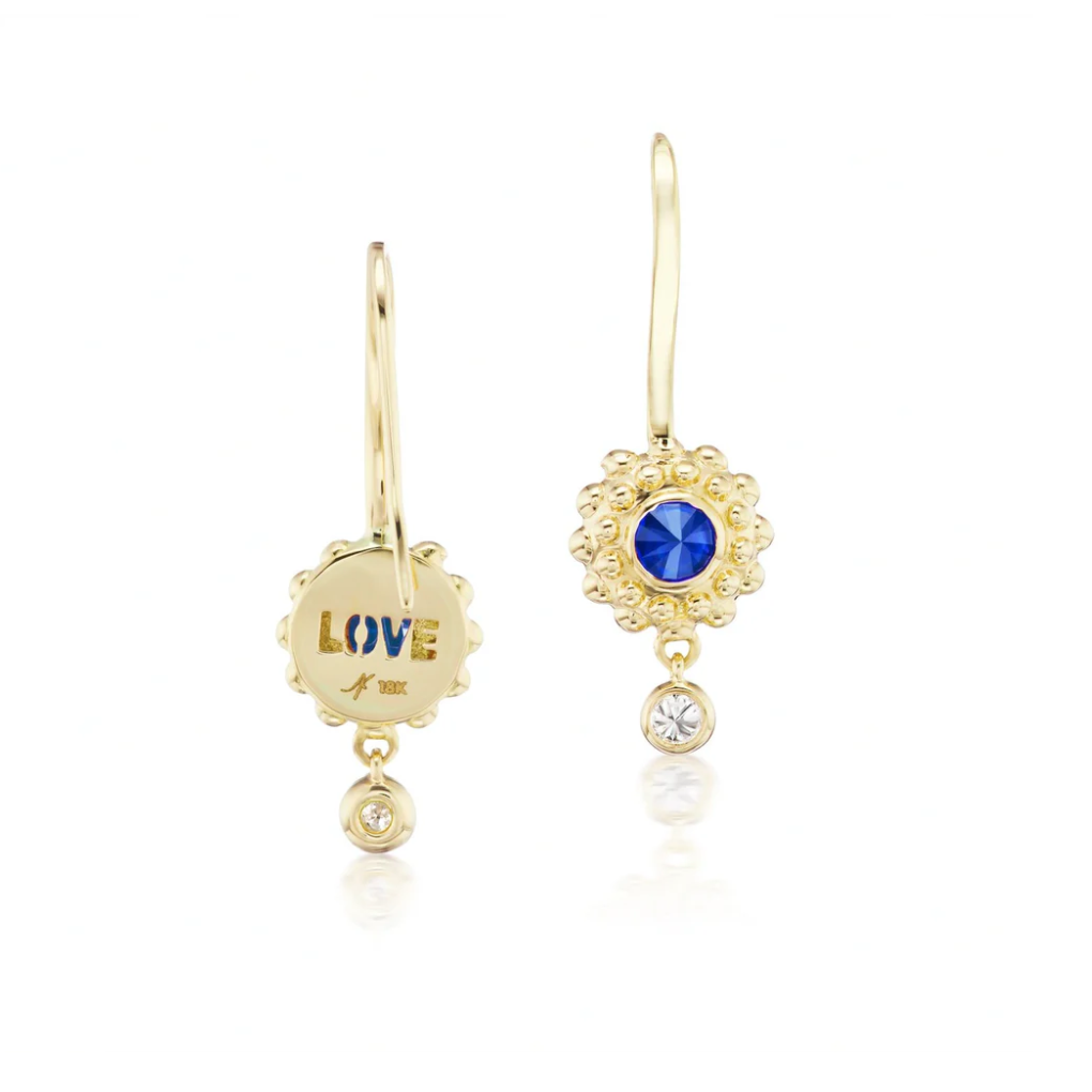 Blue Sapphire Evo Drop Earrings