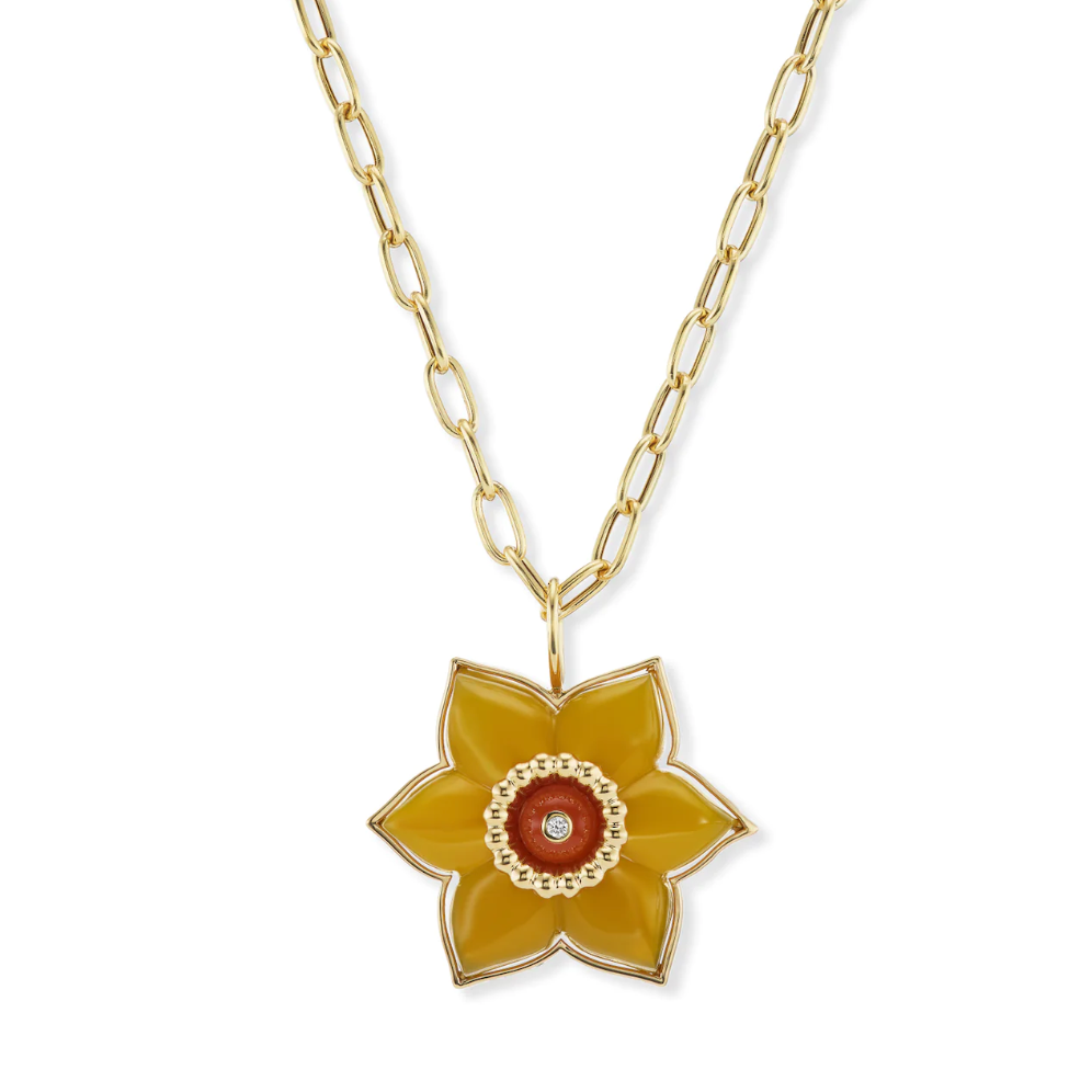 Daffodil Pendant on an 18" Chain