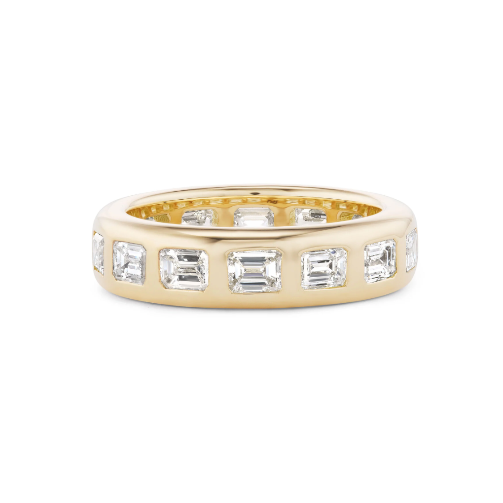 BNS Band with Emerald Cut Diamonds