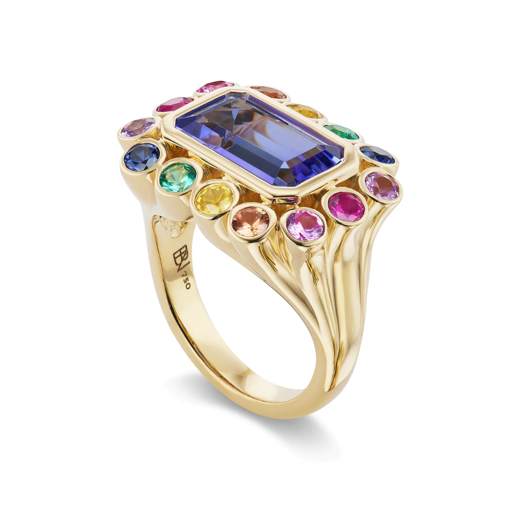 Tanzanite Gypsy Wildflower Ring