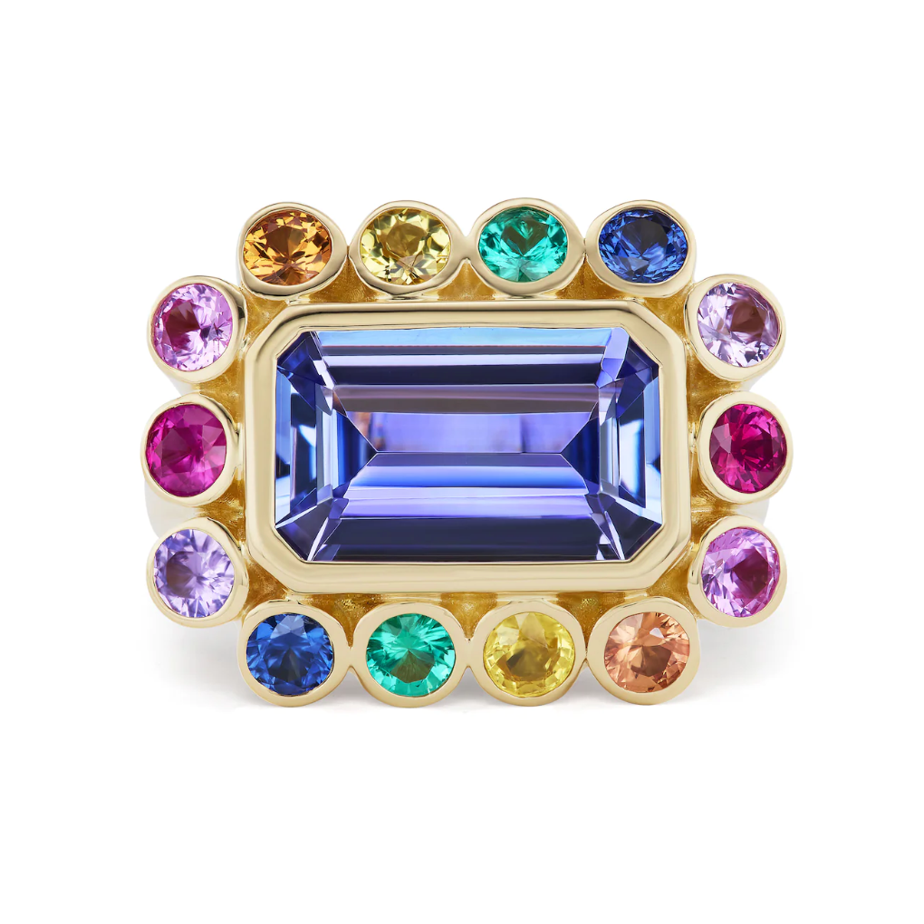 Tanzanite Gypsy Wildflower Ring