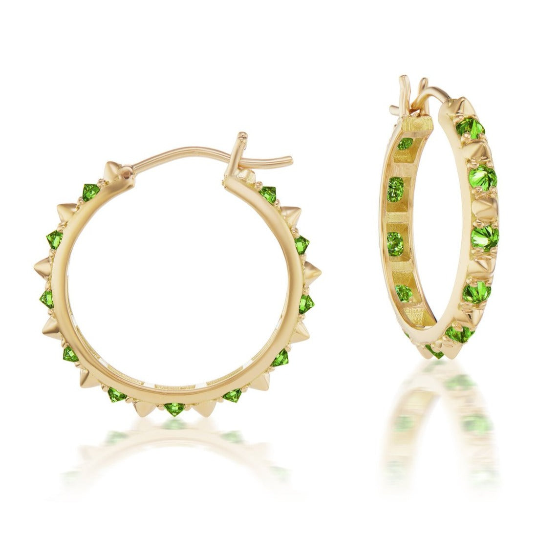 Large Valerie Tsavorite Hoops