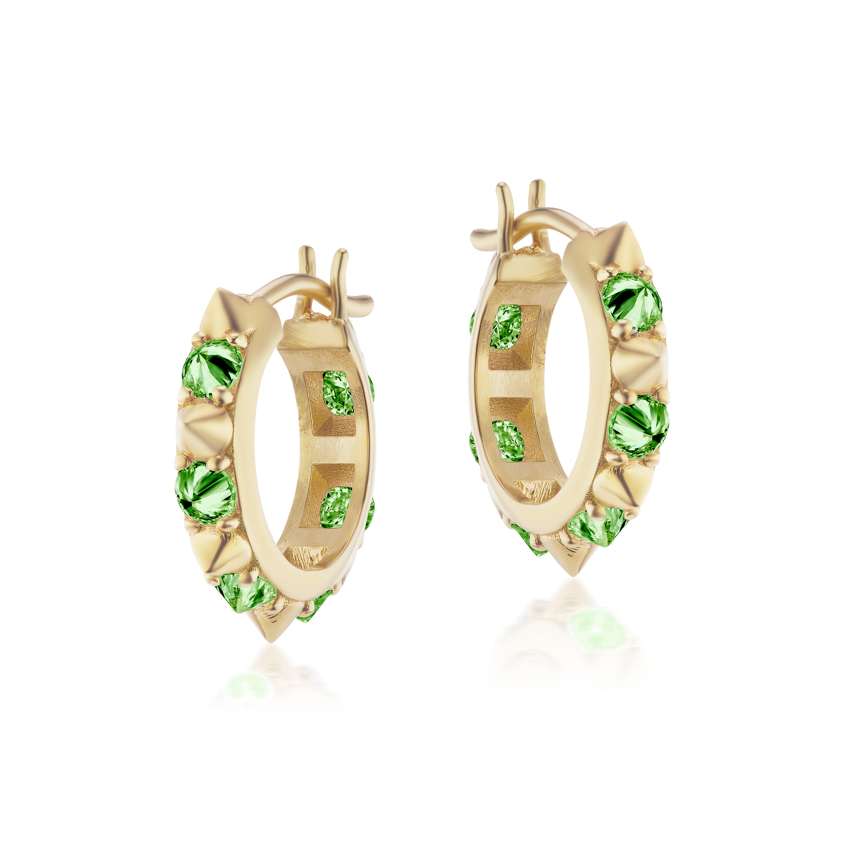 Valerie Green Tsavorite Huggie Hoops